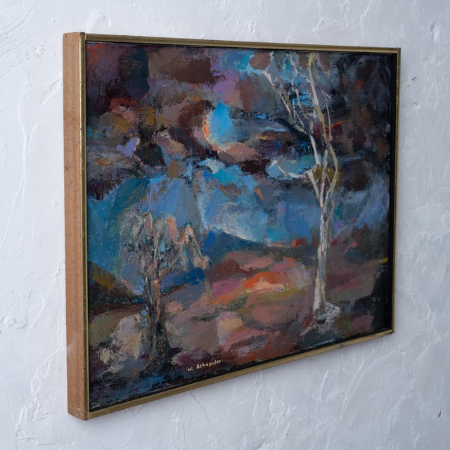 Mid-Century Modern William Schneider Aeolus Landscape Painting For Sale - Image 3 of 6
