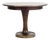 Round Ships Table in Dark Stained Wood with Brass Details by Gustavo Pulitzer-Finali, Italy, 1940s For Sale