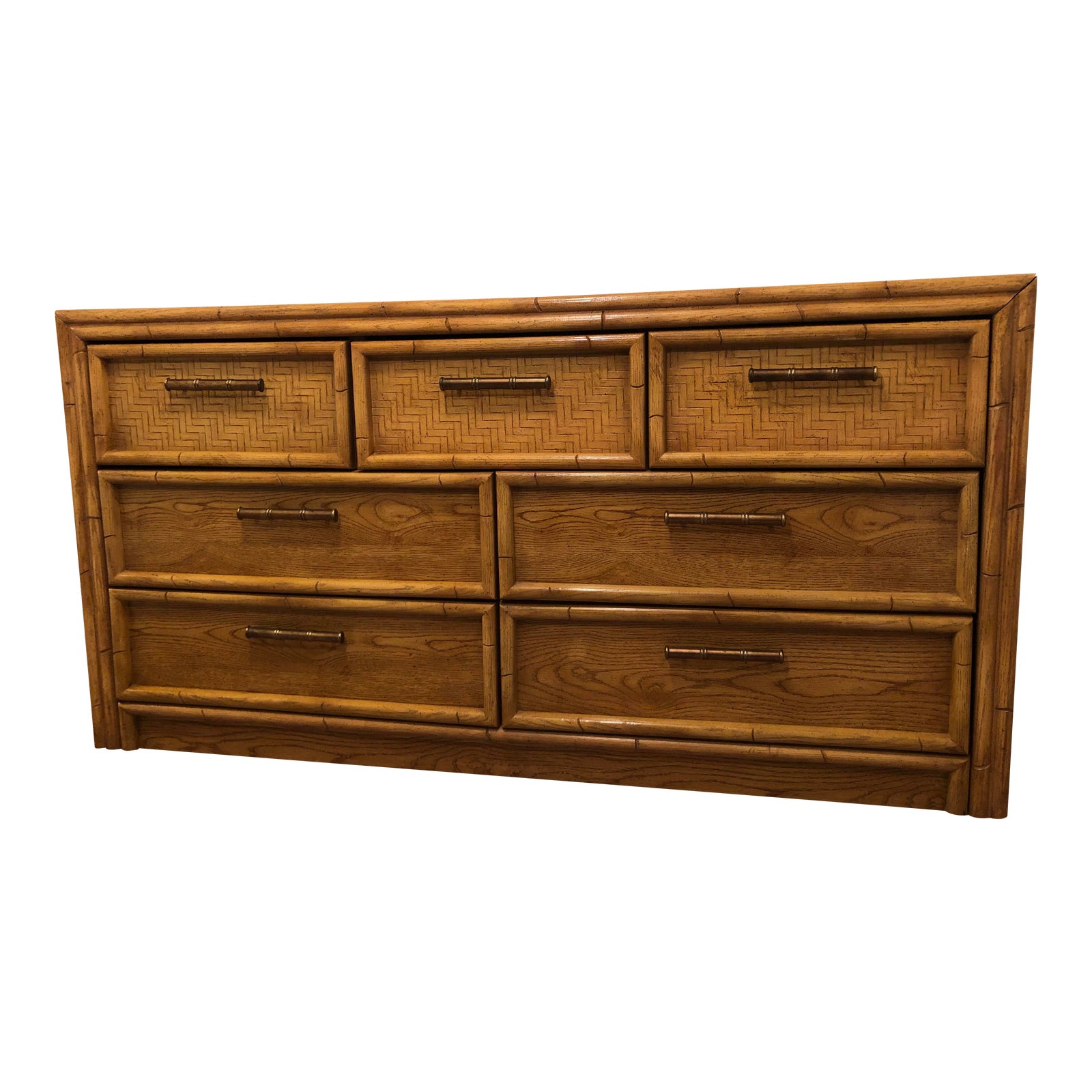 MidCentury Lea Faux Bamboo & Rattan Dresser Chairish