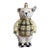 Mackenzie-Childs Courtly Check Teddy Bear in a Sweater Glass Christmas Tree Ornament New in Box For Sale