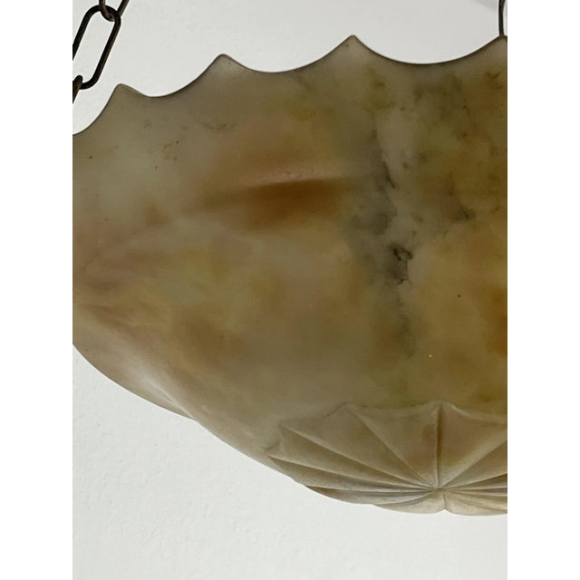 Mid-Century Art Deco Pendant in Alabaster, 1940s For Sale - Image 12 of 13