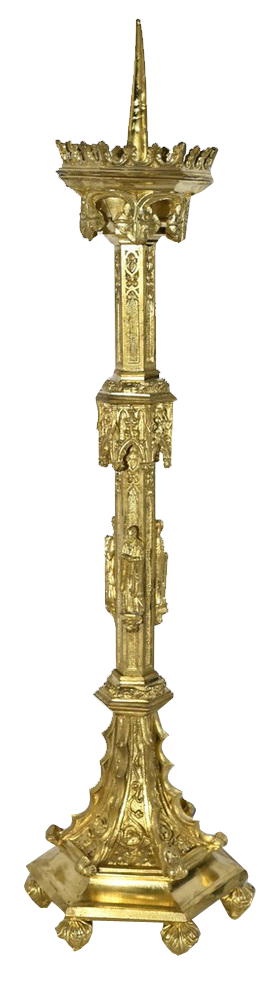 Gilt Bronze Candleholder, Late 19th Century