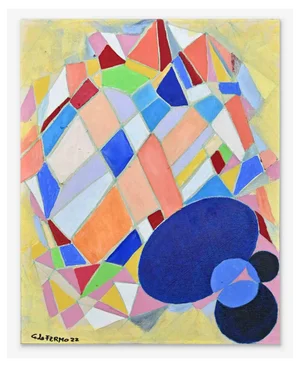Giorgio Lo Fermo, Colored Facets, Original Oil on Canvas, 2022