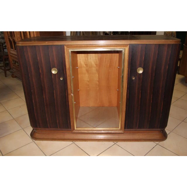 Brown Art Deco Macassar Buffet by Auguste Vallin For Sale - Image 8 of 8