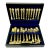 1970s Vintage Hollywood Regency Baroque Gold Electro Plated Flatware, Service for 11 - Set of 69 For Sale