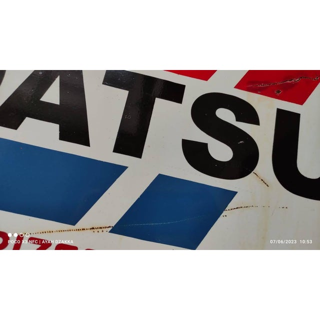 Vintage Datsun Sign No Porcelain Car Service Dealership Automobile Gas Pump Sign For Sale - Image 12 of 15