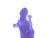 Purple Light Purple Crystal Glass Standing Ru Yi Bodhisattva Kwan Yin Statue For Sale - Image 8 of 9