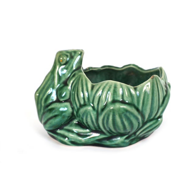 Set of 3 Vintage McCoy Planters - Turtle and Frogs For Sale - Image 15 of 18