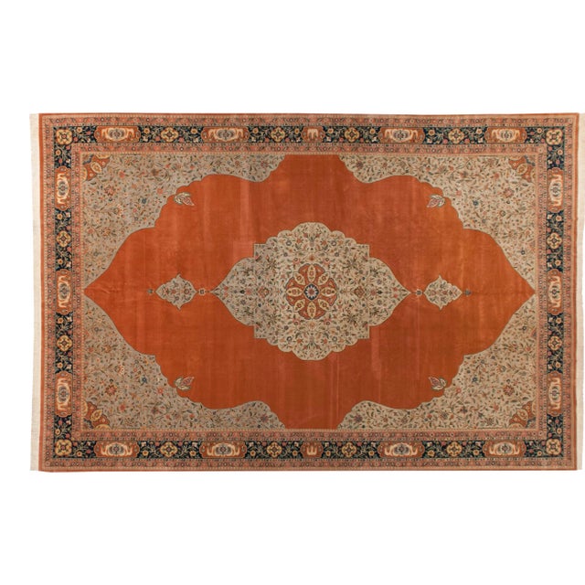 Vintage Bulgarian Tabriz Design Rug - 14' X 20'10" For Sale