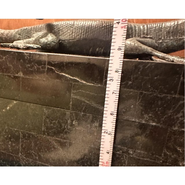 Maitland Smith Lizard Stone Cigar Box For Sale - Image 9 of 15