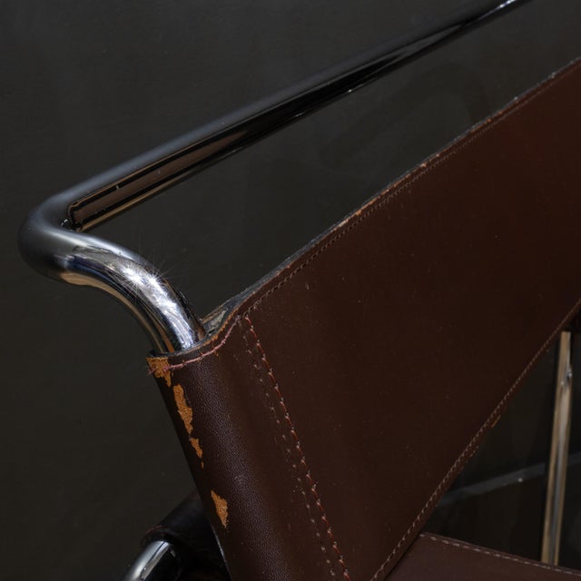 Brown Mid-Century Wassily Chair by Knoll International c.1959-1970 For Sale - Image 8 of 11