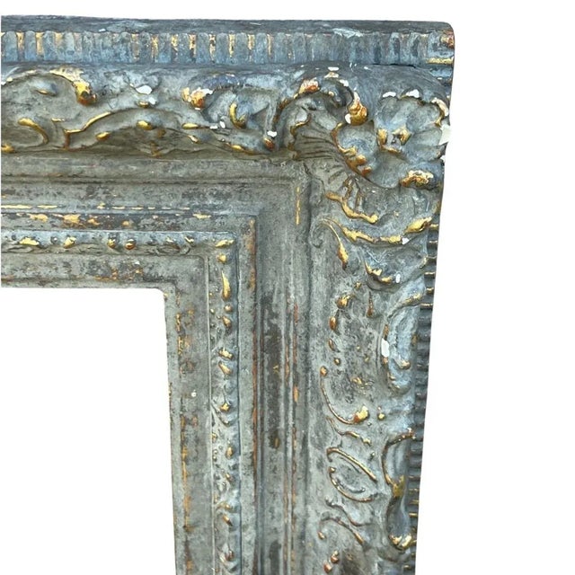 Wood Vintage Carved Frame by Fine California Frame Maker Richard Tobey For Sale - Image 7 of 11