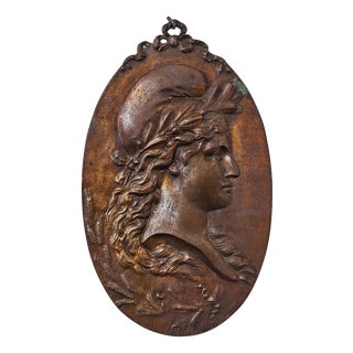 Bronze Plaque Allegory of Marianne For Sale