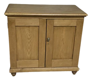 Antique Pine Two Door Cupboard From England