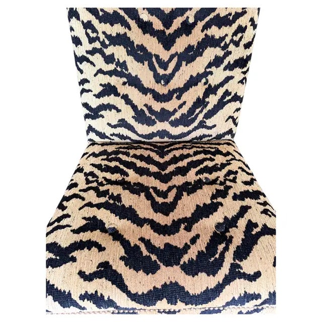 Wood Ralph Lauren High Back Tiger Dining Accent Chair For Sale - Image 7 of 11