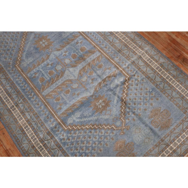 Blue Vintage Blue Turkish Tribal Anatolian Rug - 3' x 5'8" For Sale - Image 8 of 8