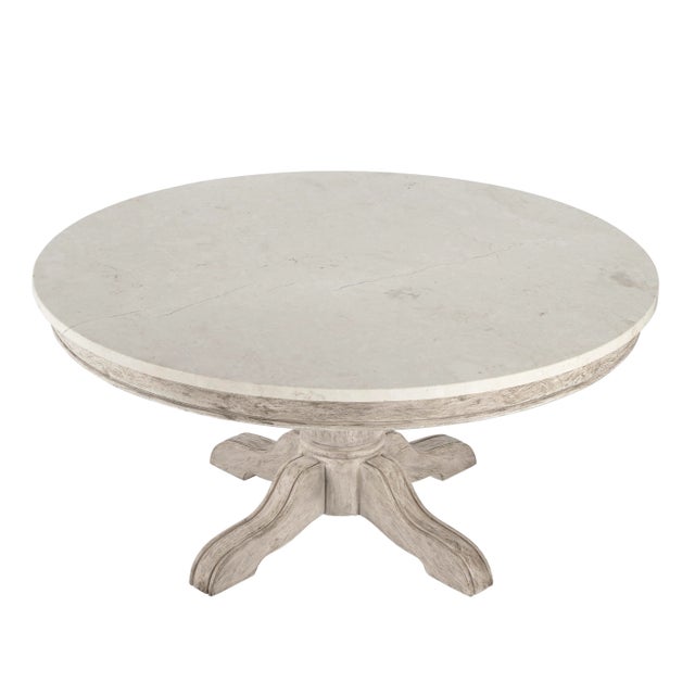 Danielle Marble Coffee Table, Gray For Sale - Image 10 of 10