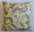 Custom-tailored pillow in printed cotton fabric depicting a beautiful exotic pheasant bird and botanical floral design....