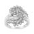 This gorgeous cocktail ring is created with a unique crossover design that boasts beautiful diamonds and stunning .925...