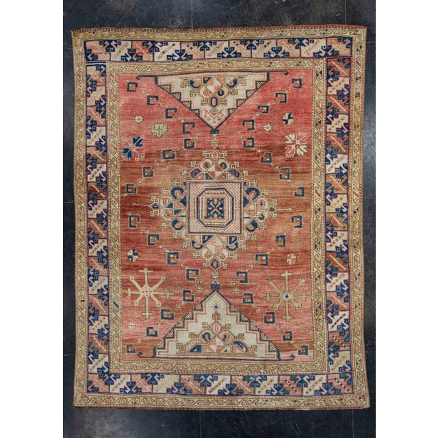 Terra Cotta Turkish Vintage Rug 5'8" x 7'5" #17959 For Sale - Image 8 of 8