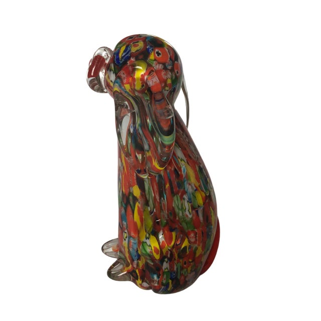 Mid-Century Modern Murano Style Art Glass Dog Figurine For Sale - Image 4 of 11