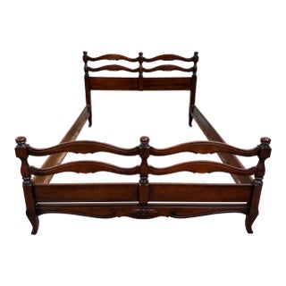 Vintage Full Size French Provincial French Country Style Bed For Sale