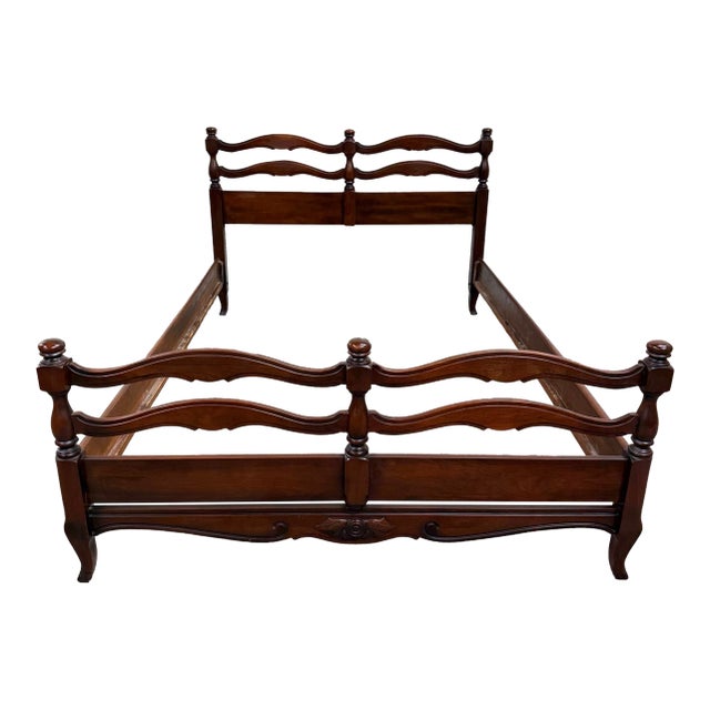 Vintage Full Size French Provincial French Country Style Bed For Sale