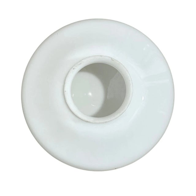 Vintage School Mushroom Shape White Glass Lamp Shade For Sale - Image 4 of 4