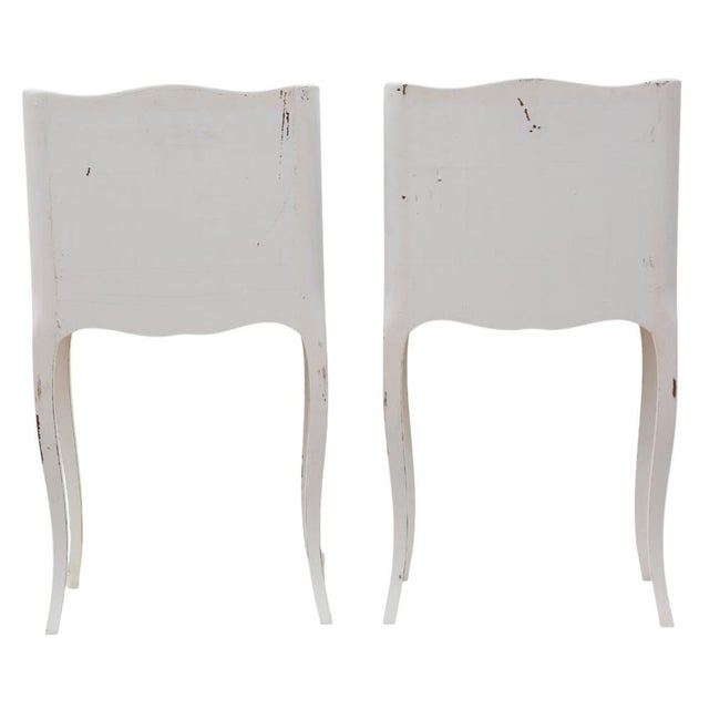Vintage White-Painted Bedside Tables, Set of 2 For Sale - Image 6 of 7