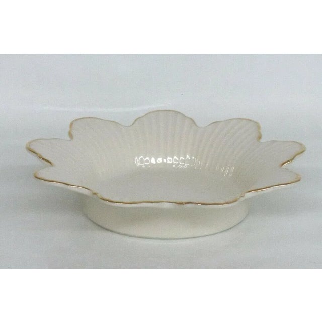 Traditional Lenox USA Meridian Petal Ivory Porcelain Candy Dish For Sale - Image 3 of 11