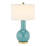 27.5-Inch H Ceramic Table Lamp - Light Blue For Sale