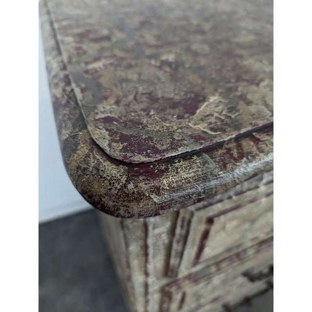 Wood Louis XV Style Patinated Chest of Drawers For Sale - Image 7 of 9