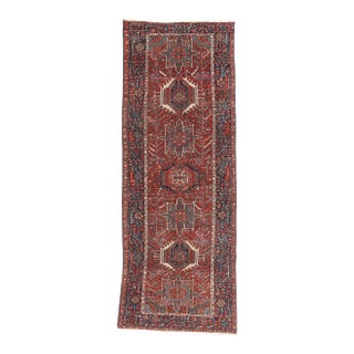 Late 19th Century Persian Heriz Rug, 04'06 X 12'01 For Sale