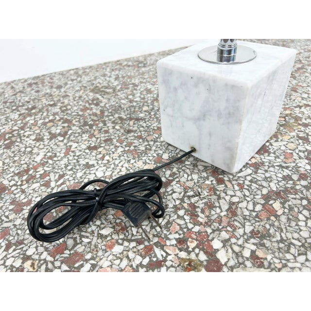 Chrome Koch and Lowy Marble Base Chrome Table Lamp For Sale - Image 8 of 11