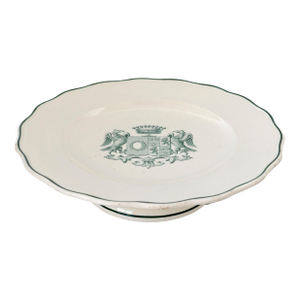 1880s English Cake Plate w/ Crest