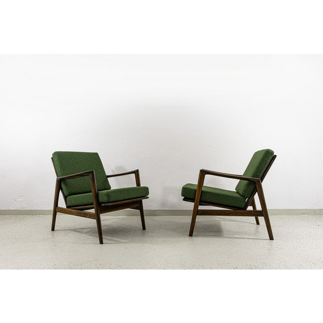 Armchairs “Stefan” type 300-139, manufactured by Swarzędzkie Fabryki Mebli, Poland in the 60s. Armchairs made entirely of...
