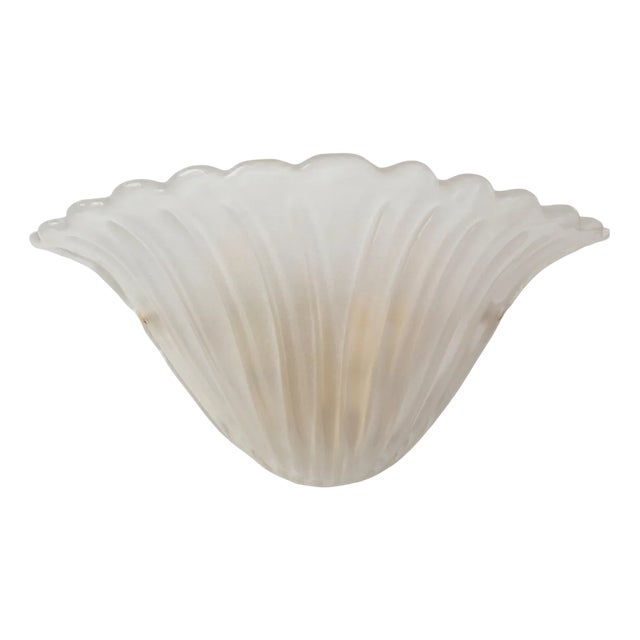 Fan-Shaped Wall Light in Silk-Colored Murano Glass, Italy, 1990s For Sale