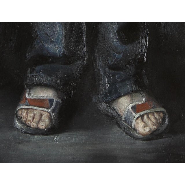 Early 21st Century Wei Yi 魏艺, Zhou Shoujun from Childhood, Larger Than Life, 2010, Oil on Canvas For Sale - Image 5 of 7