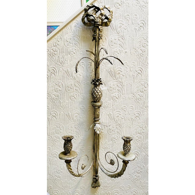 Mid Century MarCo California Silver Palm Tree Coastal Sconce For Sale - Image 13 of 13