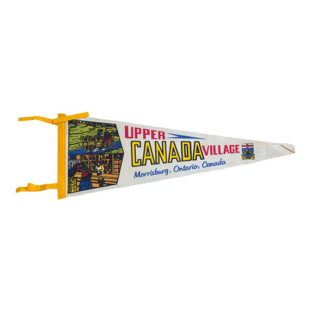 Vintage Upper Canada Village Flag Pennant For Sale