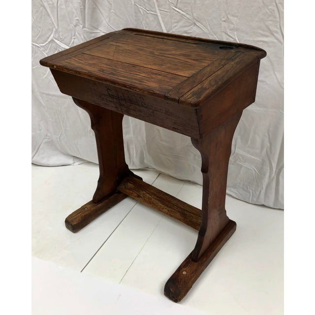 Antique Late 1800s Handcrafted Oak School Desk Chairish