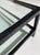 Metal Square Coffee Table with Iron Frame and Double Glass Shelf, 1999 For Sale - Image 7 of 9