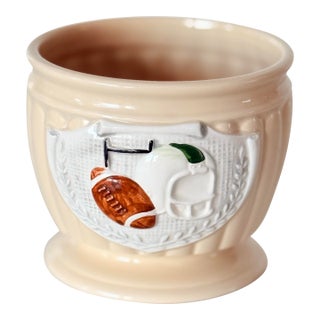 Vintage Napco Ceramic Football Motif Planter For Sale
