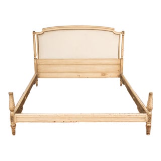 1940s French Louis XVI Style Queen Size Painted Bedframe For Sale