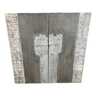 Large Brutalist Wall Sculpture, 2000s For Sale