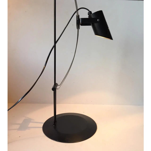 Contemporary Vintage Danish Minimalist Black Table Lamp from Lyfa, 1980s For Sale - Image 3 of 9
