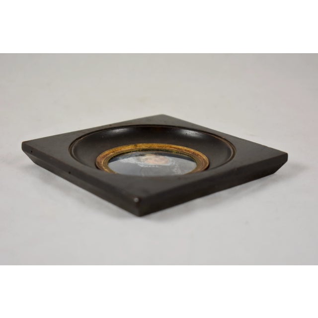 French Miniature Portrait, Woman in Lace Cap, Early 19th Century For Sale - Image 9 of 13