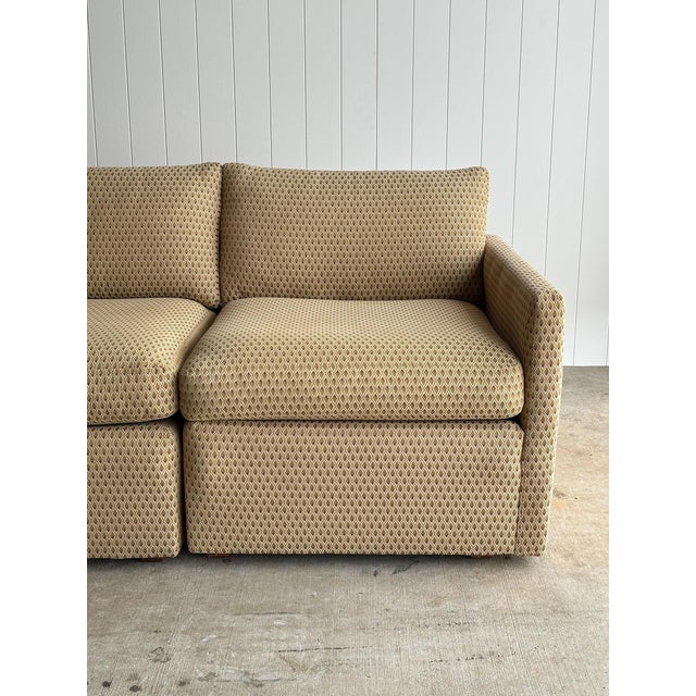 Modernist Diamond-Jacquard Sofa Attributed to Charles Pfister for Knoll, 1970s For Sale - Image 14 of 18