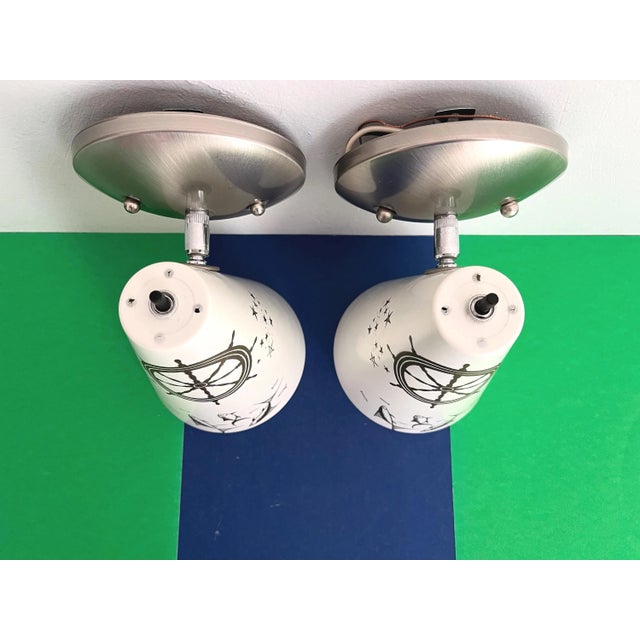 Midcentury Coastal Cone Sconces - A Pair For Sale - Image 16 of 18