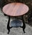Ethan Allen Cherry Table Top End Round Black Metal Two Tier Accent Side Vintage For Sale - Image 9 of 11
